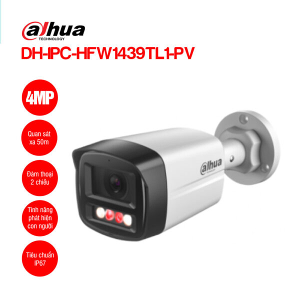 Camera IP 4MP DAHUA DH-IPC-HFW1439TL1-PV