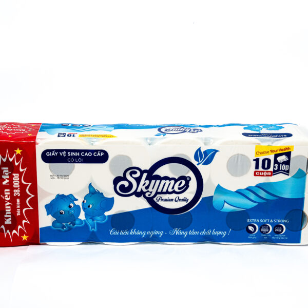 Giấy Vệ Sinh SKYME 10 Cuộn Có Lõi 1,8Kg
