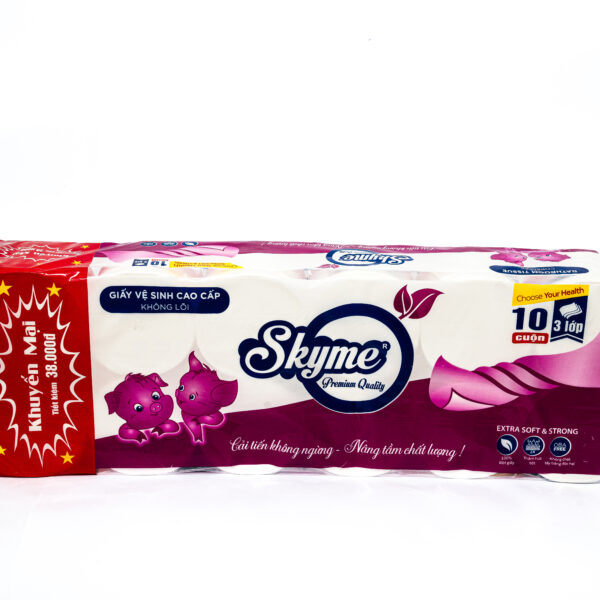 Giấy Vệ Sinh SKYME 10 CuộnKhông Lõi 1,8Kg