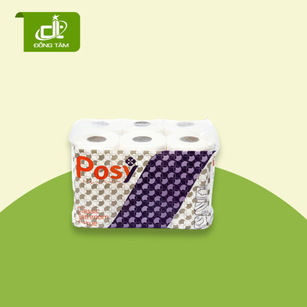 Giấy vệ sinh Posy 12 cuộn có lõi 1 Kg- Đồng Tâm Paper
