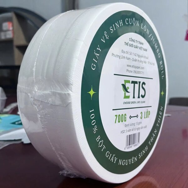 Giấy Vệ Sinh ETIS 3 Lớp Cuộn Lớn (400g–900g) Giá Tốt